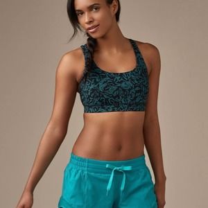 NWT Lululemon Energy Bra Thrive Viridian Green Black Full-On Luxtreme Strappy 6
